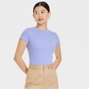 Purple Short Sleeved Body Suit